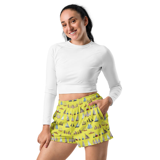 Recycled sports shorts for women